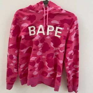 BAPE pink camo hoodie